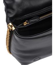 PINKO LOVE CLICK PUFF CLASSIC Sac bandouli&egrave;re en cuir couleur de bloc de limousine noire - Sacs pour Femme - 6