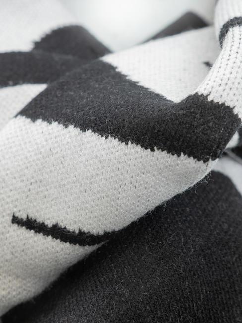 ZAMIG Écharpe longue à logo noir/noir - Écharpes