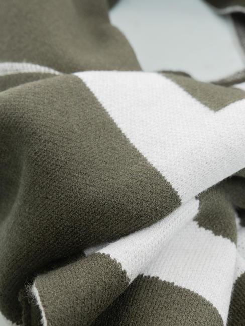 ZAMIG Écharpe longue à logo mil vert. - Écharpes