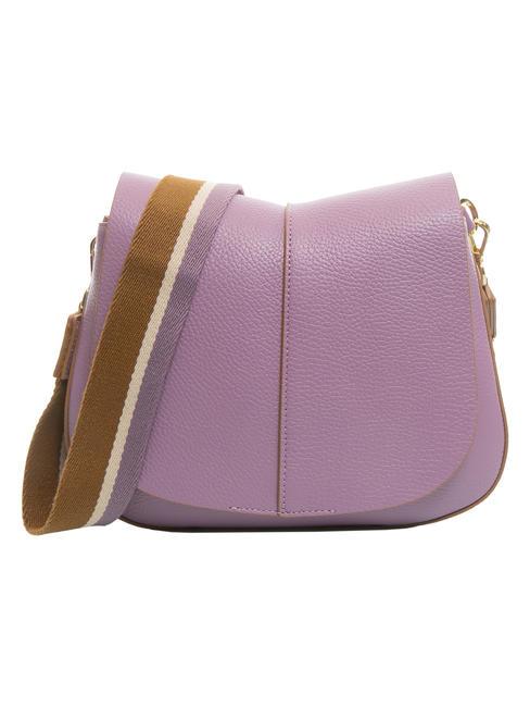 HELENA ROUND Sac en cuir avec double bandouli&egrave;re Argyle violet - Sacs pour Femme