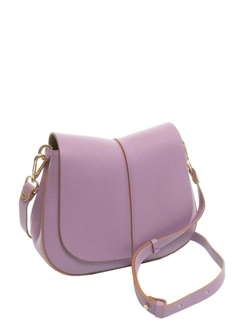 HELENA ROUND Sac en cuir avec double bandouli&egrave;re Argyle violet - Sacs pour Femme