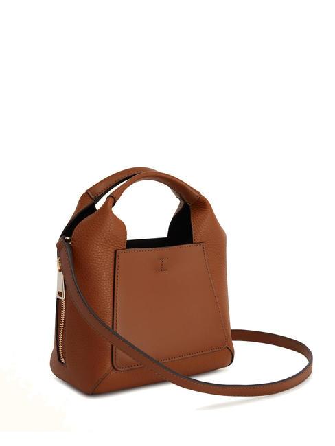 GILDA Mini sacs en cuir avec bandoulière cognac / noir - Sacs pour Femme