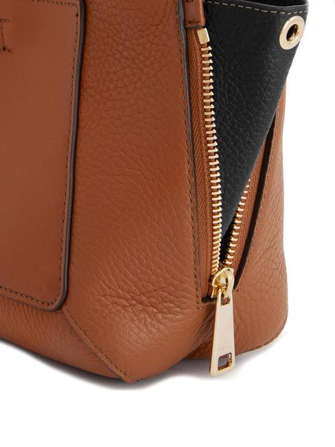 GILDA Mini sacs en cuir avec bandoulière cognac / noir - Sacs pour Femme