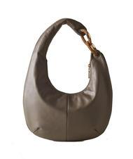 BORBONESE INFINITE Sac bandouli&egrave;re, en cuir gris argile/op - Sacs pour Femme - 3