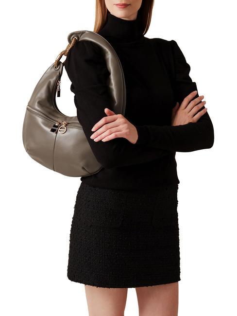 INFINITE Sac bandouli&egrave;re, en cuir gris argile/op - Sacs pour Femme