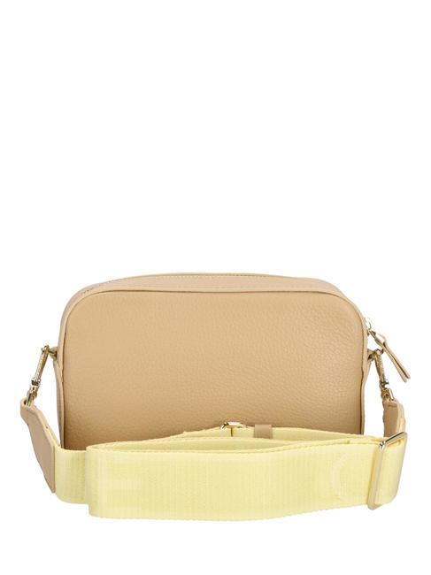 TEBE Sac à bandoulière en cuir texturé beige frais - Sacs pour Femme