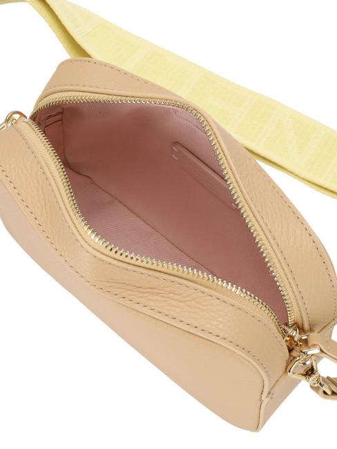 TEBE Sac à bandoulière en cuir texturé beige frais - Sacs pour Femme
