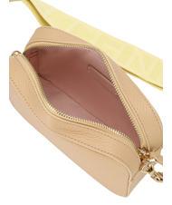 COCCINELLE TEBE Sac à bandoulière en cuir texturé beige frais - Sacs pour Femme - 4