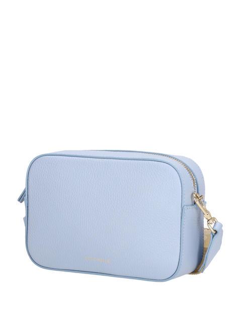 TEBE Sac &agrave; bandouli&egrave;re en cuir textur&eacute; brume bleue - Sacs pour Femme
