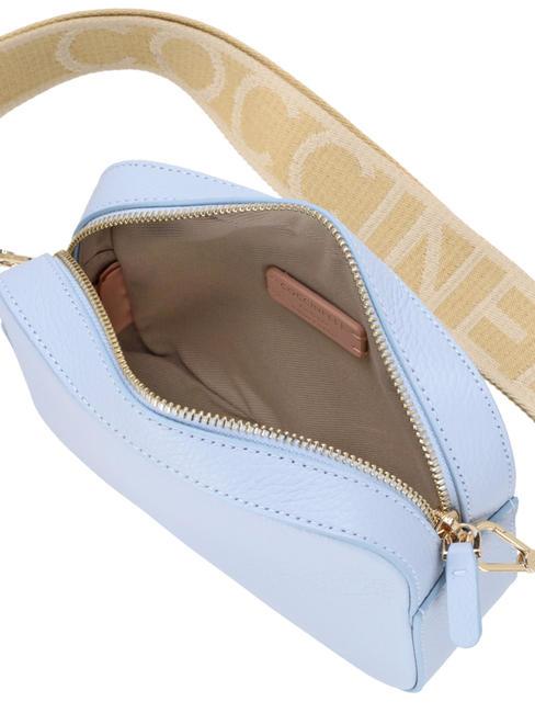 TEBE Sac &agrave; bandouli&egrave;re en cuir textur&eacute; brume bleue - Sacs pour Femme