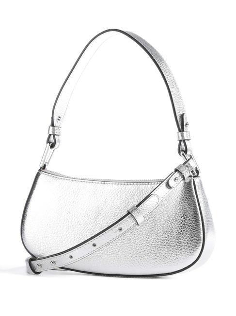 MERVEILLE Sac &agrave; bandouli&egrave;re en cuir textur&eacute; ARGENT - Sacs pour Femme