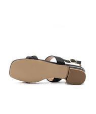 ROCCOBAROCCO RB METALLIC Sandales plates à bride arrière noir - Chaussures Femme - 5