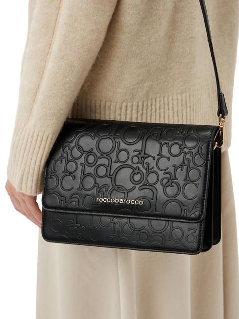 RUBINO Sac bandoulière à rabat noir - Sacs pour Femme