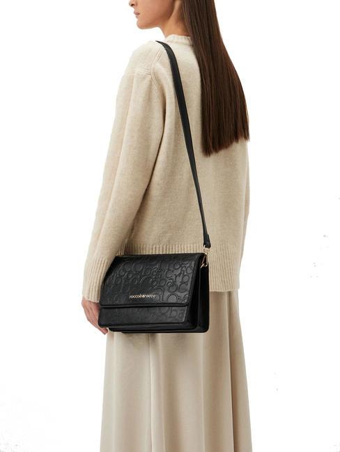 RUBINO Sac bandoulière à rabat noir - Sacs pour Femme