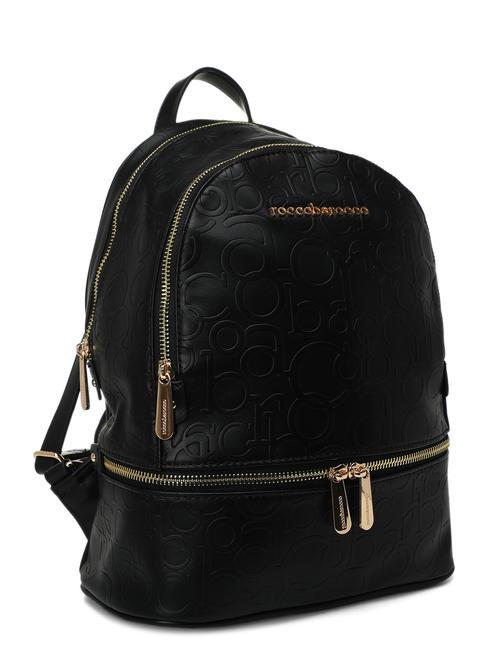RUBINO Sac &agrave; dos &agrave; logo emboss&eacute; noir - Sacs pour Femme