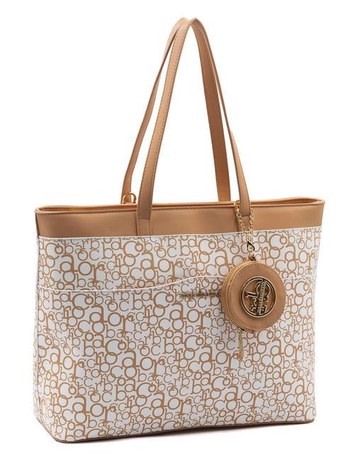 GIADA Sac shopping avec bandouli&egrave;re blanc/cuir de vache - Sacs pour Femme