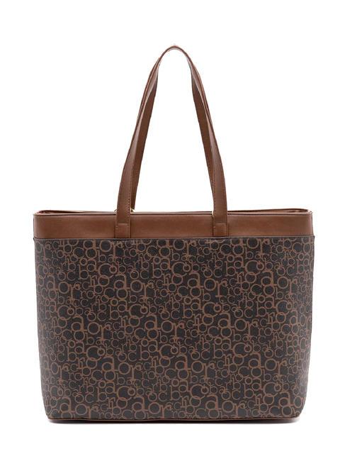 GIADA Sac shopping avec bandoulière marron noir - Sacs pour Femme