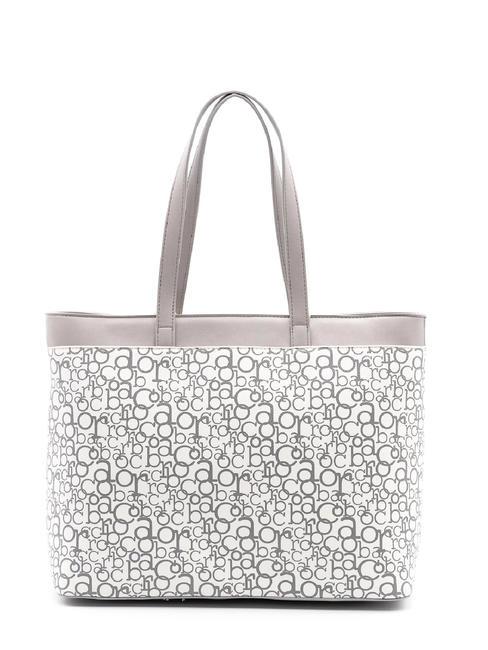 GIADA Sac shopping avec bandouli&egrave;re gris blanc - Sacs pour Femme