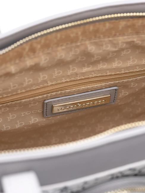 GIADA Sac shopping avec bandouli&egrave;re gris blanc - Sacs pour Femme