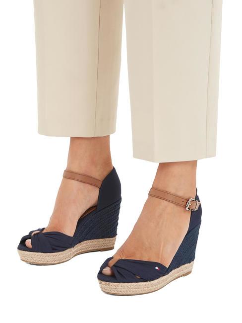BASIC BASIC Sandales hautes &agrave; bout ouvert bleu de l'espace - Chaussures Femme