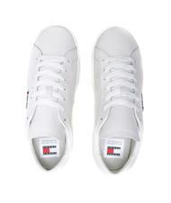 TOMMY HILFIGER TJ LOW CUPSOLE LOW Baskets en cuir &eacute;crue - Chaussures Homme - 5