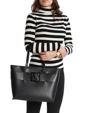 ARMANI EXCHANGE A|X BUCKLE Sac d'épaule Noir - Sacs pour Femme - 5