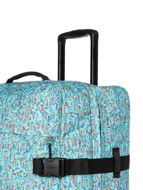 TRANVERZ M Chariot moyen motif wally bleu - Valises Semi-rigides
