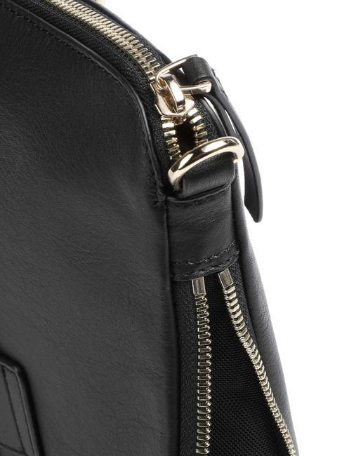 CIRCLE Sacoche pour ordinateur portable 14" en cuir Noir - Porte Documents Travail