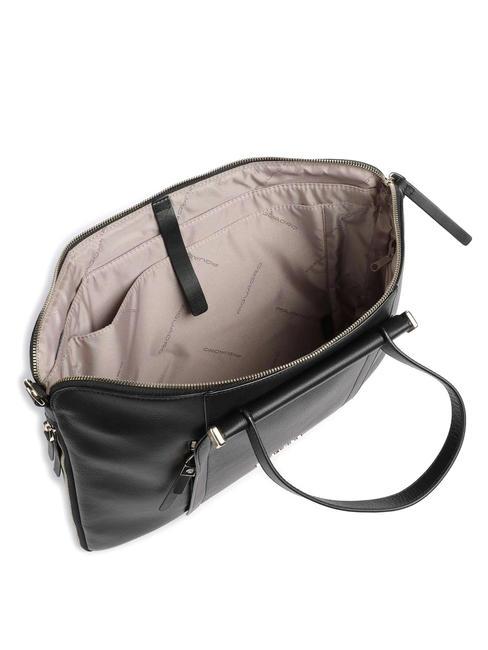 CIRCLE Sacoche pour ordinateur portable 14" en cuir Noir - Porte Documents Travail