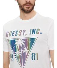 GUESS PALMS T-shirt en cotton blanc pur - T-shirt - 3