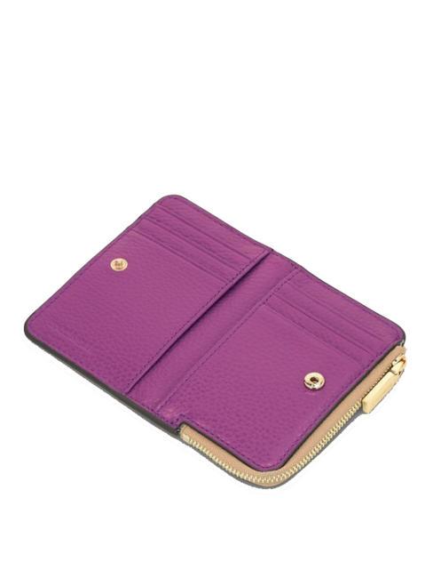 METALLIC TRICOLOR Porte-feuille en cuire pain grill&eacute;/&eacute;corce/dahl - Portefeuilles Femme