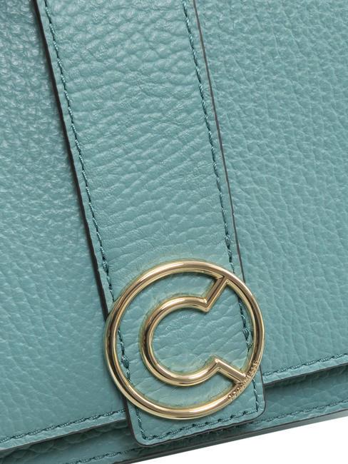 TULIP Sac bandouli&egrave;re en cuir martel&eacute; aqua - Sacs pour Femme