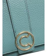 COCCINELLE TULIP Sac bandouli&egrave;re en cuir martel&eacute; aqua - Sacs pour Femme - 3