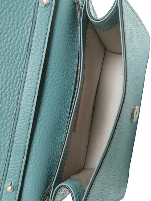 TULIP Sac bandouli&egrave;re en cuir martel&eacute; aqua - Sacs pour Femme