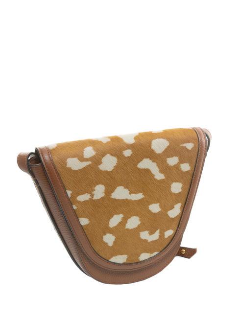 JOSEPHINE PONY Sac en cuir avec empiècement façon poulain mul.brule/brule - Sacs pour Femme