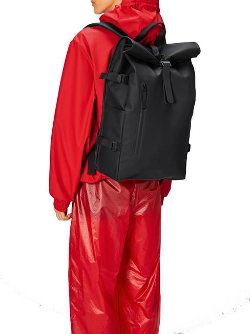 ROLLTOP RUCKSACK Sac à dos noir - Sacs à dos pour l'École & les Loisirs