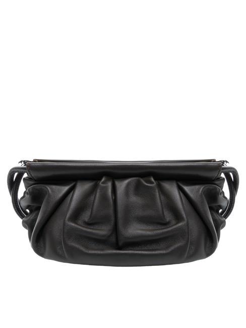 DUNETTE Sac bandouli&egrave;re moyen en cuir t&ecirc;te noire - Sacs pour Femme