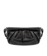 BORBONESE DUNETTE Sac bandouli&egrave;re moyen en cuir t&ecirc;te noire - Sacs pour Femme - 4