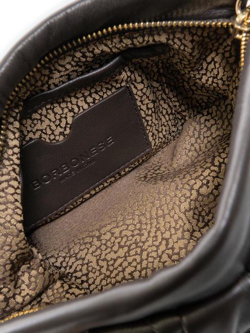 DUNETTE Sac bandouli&egrave;re moyen en cuir t&ecirc;te noire - Sacs pour Femme