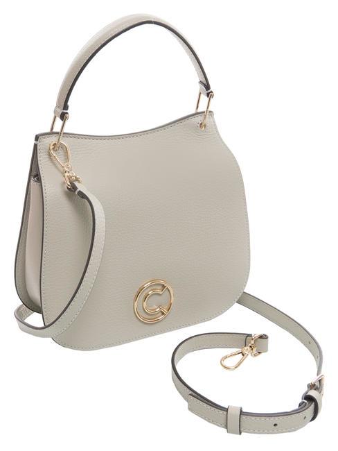 LEILANI Sac &agrave; main en cuir avec bandouli&egrave;re m&ucirc;re - Sacs pour Femme