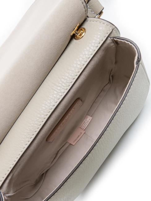 LEILANI Sac &agrave; main en cuir avec bandouli&egrave;re m&ucirc;re - Sacs pour Femme