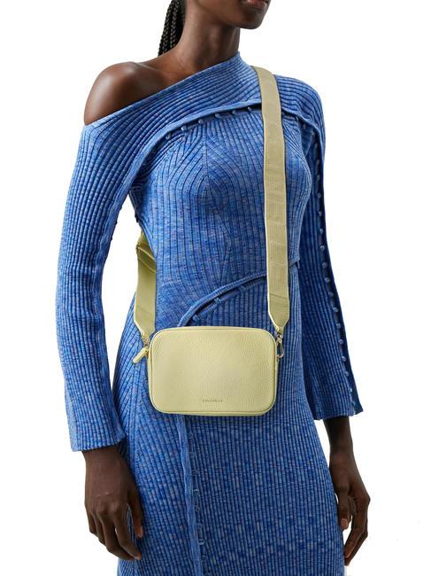 TEBE Sac à bandoulière en cuir texturé lavage à la chaux - Sacs pour Femme