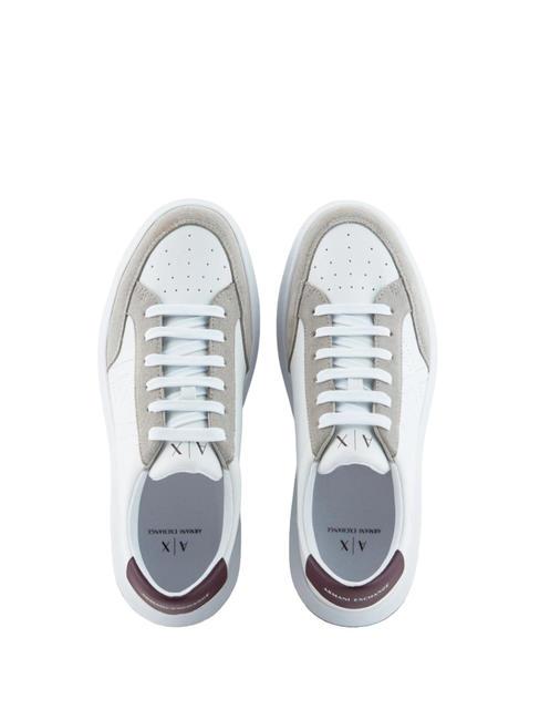 A|X Baskets op.blanc+bordeaux - Chaussures Homme