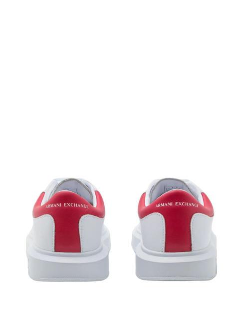 ACTION Baskets en cuir op.blanc + rouge - Chaussures Homme