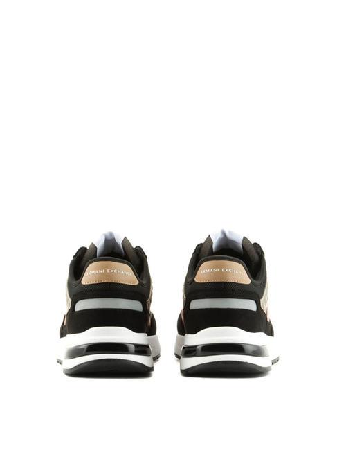 DUSSELDORF Baskets Homme noir+bois+orange - Chaussures Homme