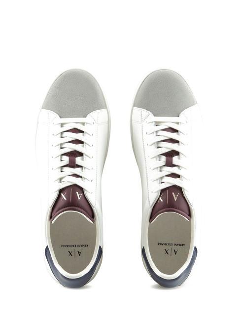 A|X Baskets en cuir op.blanc+marine+bordea - Chaussures Homme