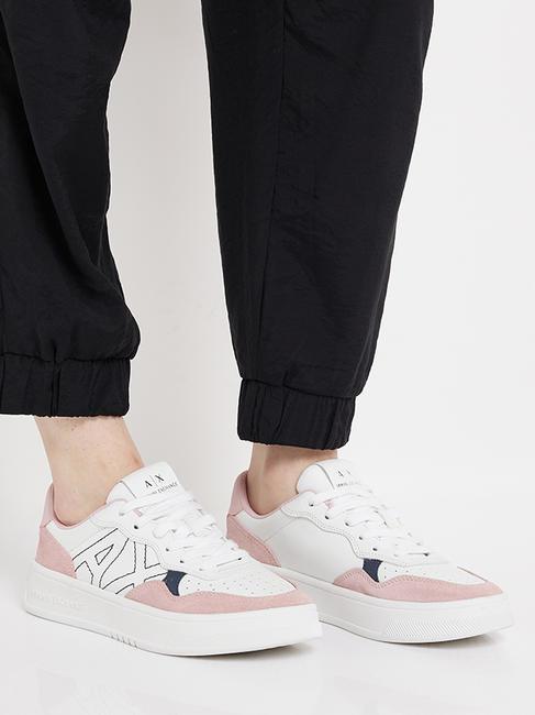 A|X Baskets op.blanc+rose+noir - Chaussures Femme