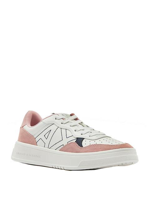 A|X Baskets op.blanc+rose+noir - Chaussures Femme