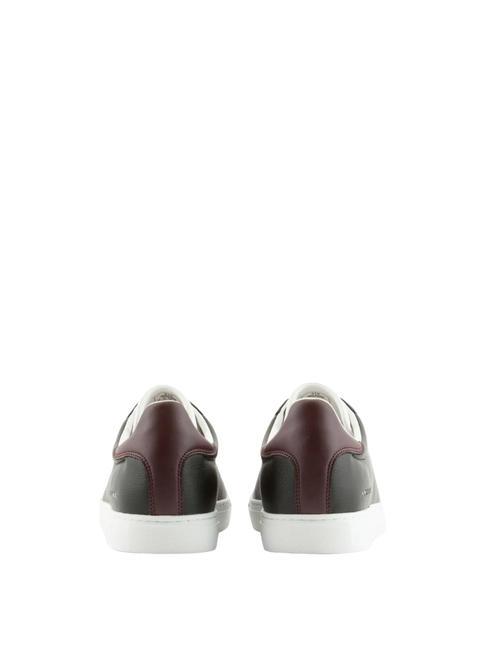 A|X Baskets en cuir noir+vin+op.blanc - Chaussures Homme