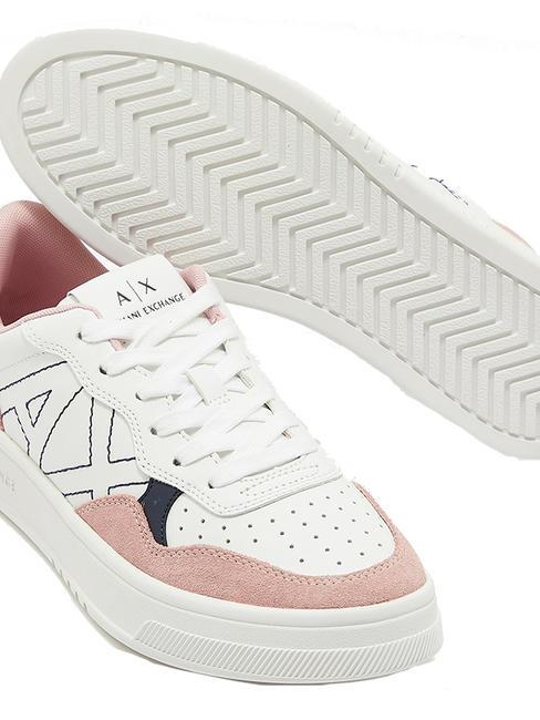 A|X Baskets op.blanc+rose+noir - Chaussures Femme